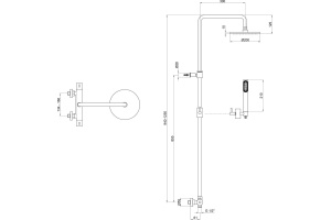 Душевая стойка Webert Elio EL980507015METAL хром - 3