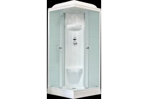 Душевая кабина Royal Bath 90х90 белая стекло матовое