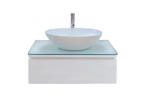 Тумба под раковину Misty Скай 100 белая глянцевая