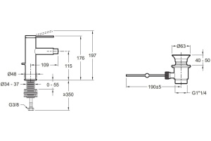 Смеситель для биде Jacob Delafon Grands Boulevards хром - 2
