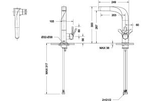 Смеситель Bravat Wave F774108C для кухонной мойки - 3