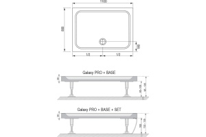 Поддон для душа Ravak Gigant Pro 110х80 Chrome - 3