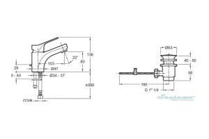 Смеситель для раковины Jacob Delafon  хром (E75759-CP) - 2