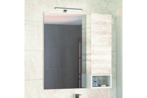 Зеркало-шкаф Comforty Прага 75 дуб белый