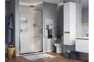 Душевая дверь в нишу STWORKI Стокгольм DE019D2140200 140 см профиль хром глянец, стекло матовое - 3