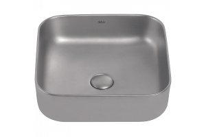 Накладная раковина Abber Rechteck 39 серебро матовое - 2