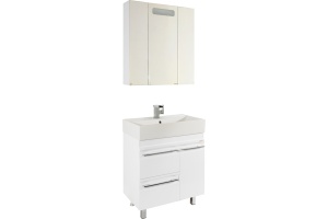 Тумба для комплекта Vod-Ok Мальта 70 с ящиками, белая - 2