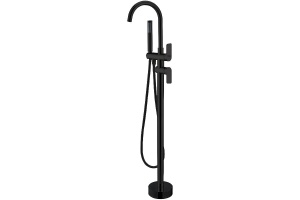 Смеситель для ванны напольный Black&White Universell черный матовый