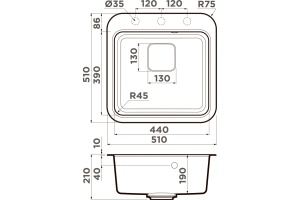 Мойка кухонная Omoikiri Tasogare leningrad grey (4993740) - 3