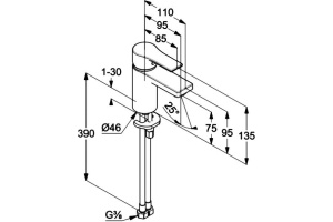 Смеситель Kludi Zenta SL 482620565 для раковины - 2