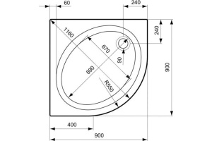 Душевой поддон Ideal Standard Connect 90x90 см (K198401) - 2