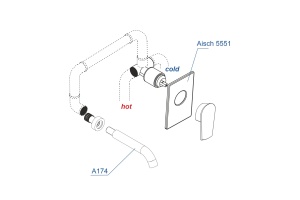 Смеситель для раковины Wasserkraft Aisch золото матовый - 3