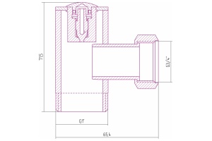 Уголок Уголок со спускным клапаном н/ж 