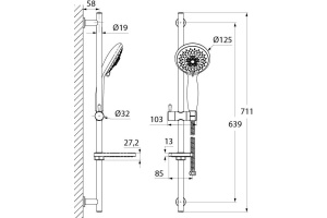 Душевой гарнитур Iddis  (TSH0601) - 2