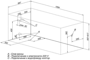 Акриловая ванна Aquanet West 160x70 - 2