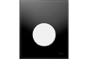Кнопка смыва TECE Loop Urinal 9242654 черное стекло, кнопка белая