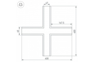 Коннектор T-образный Arlight SL-Linia65-F 030127 - 2