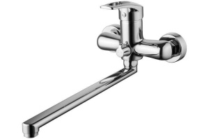 Смеситель для ванны с длинным изливом с керамическим дивертором Carlow Plus, IDDIS, CRPSBL2i10WA