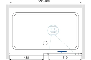 Душевая дверь RGW Stilvoll SV-12G 100х195 профиль золото стекло прозрачное - 3