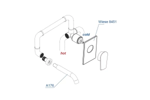 Смеситель для раковины Wasserkraft Wiese никель - 3