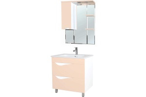 Зеркало-шкаф Bellezza Эйфория 80 L бежевый - 2