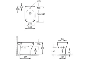 Биде напольное Jacob Delafon Struktura EBC0002 - 2