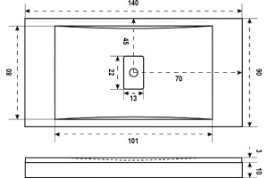 Поддон для душа Good Door Flow 140x90, с ножками и экраном - 3