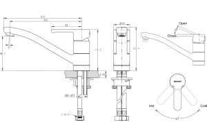 Смеситель Bravat Stream F73783C-2 для кухонной мойки - 3