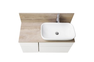 Столешница под раковину Aquaton Мишель ЛДСП 100 светлое дерево - 3