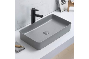 Раковина накладная CeramaLux NC 60.5 см светло-серый матовый (78189MH-5) - 2