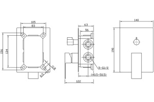 Смеситель BelBagno Romano VDI-CRM для ванны с душем - 2