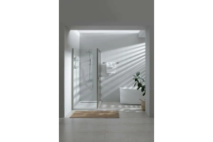 Боковая стенка Allen Brau Priority 90х200 стекло прозрачное профиль серебро матовый  - 3