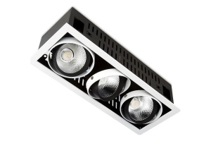 Встраиваемый светильник Ambrella Classic T81 T813 BK/CH 3*12W 4200K