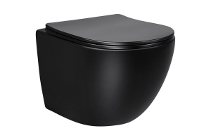 Подвесной унитаз Vincea Globo черный с сиденьем микролифт