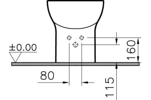 Биде напольное Vitra S20 (5509B003-0288) - 3