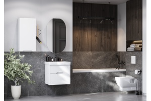 Шкаф подвесной Aquaton Оливия 35 L белый матовый - 3