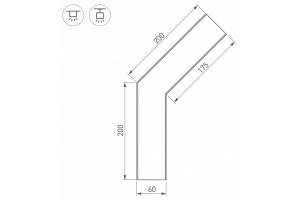 Коннектор угловой Arlight SL-Line-6070-135 030138 - 2