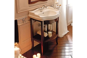 Тумба для комплекта Kerasan Retro с полкой, орех - 3