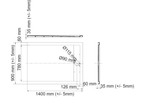 Поддон для душа Wasserkraft Mindel 140х90 белый матовый - 2