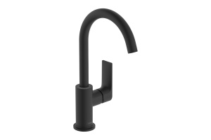 Смеситель для раковины Hansgrohe Rebris E черный матовый