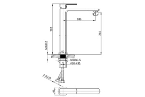 Смеситель для раковины Vincea Next хром матовый - 3
