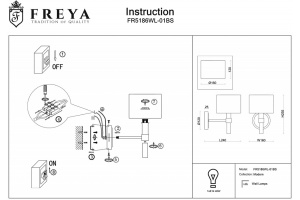 Бра Freya Lino FR5186WL-01BS - 3