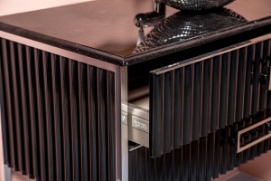 Тумба под раковину чашу Boheme Armadi Art Monaco 100 черный глянец - хром - 3