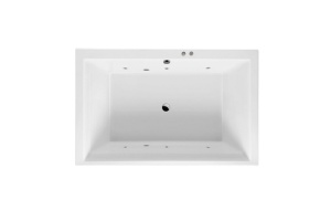 Ванна акриловая Excellent Crown Lux Soft 190х120 с гидромассажем белый - хром