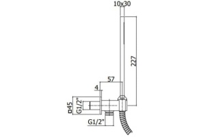 Душевая лейка Cezares Articoli vari хром (CZR-DEFA4-01) - 2