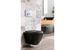 Унитаз подвесной Creavit Terra TP325 с биде, черный - 3