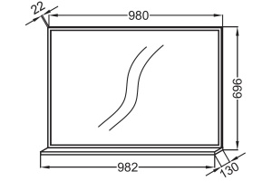 Зеркало с полкой Jacob Delafon Vivienne 100 светлое дерево - 2