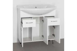 Тумба с раковиной Style Line Эко Фьюжн №26 80 белая - 2