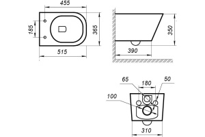 Чаша для унитаза подвесного Art&Max Maxima AM010CHR - 2