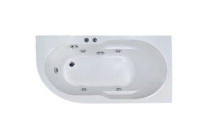 Ванна акриловая Royal Bath Azur Standart 170x80 R с гидромассажем белый